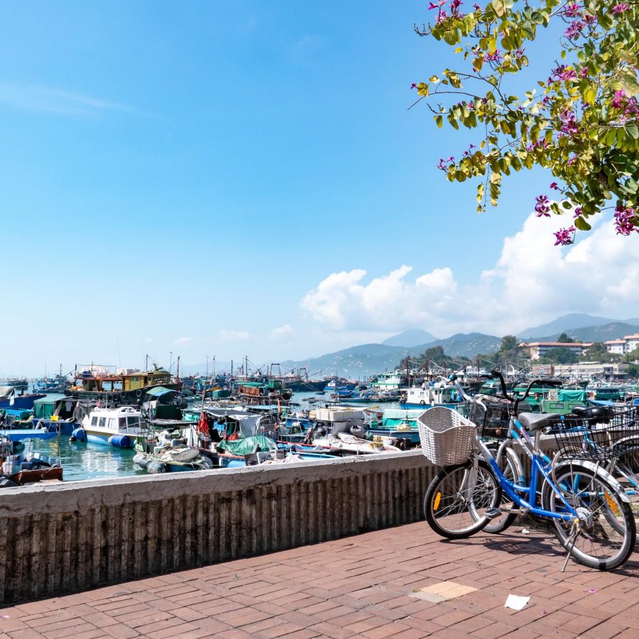 Peddles bikes by the pier in Cheung Chau
